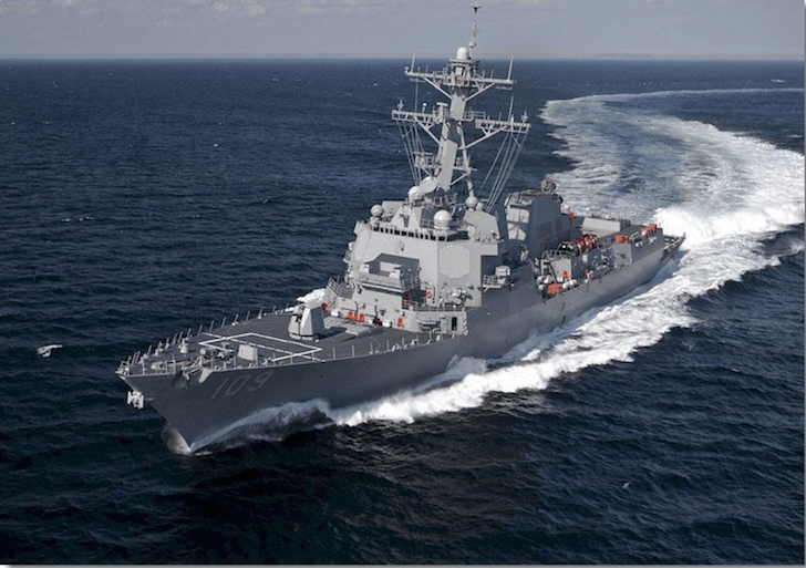US warship