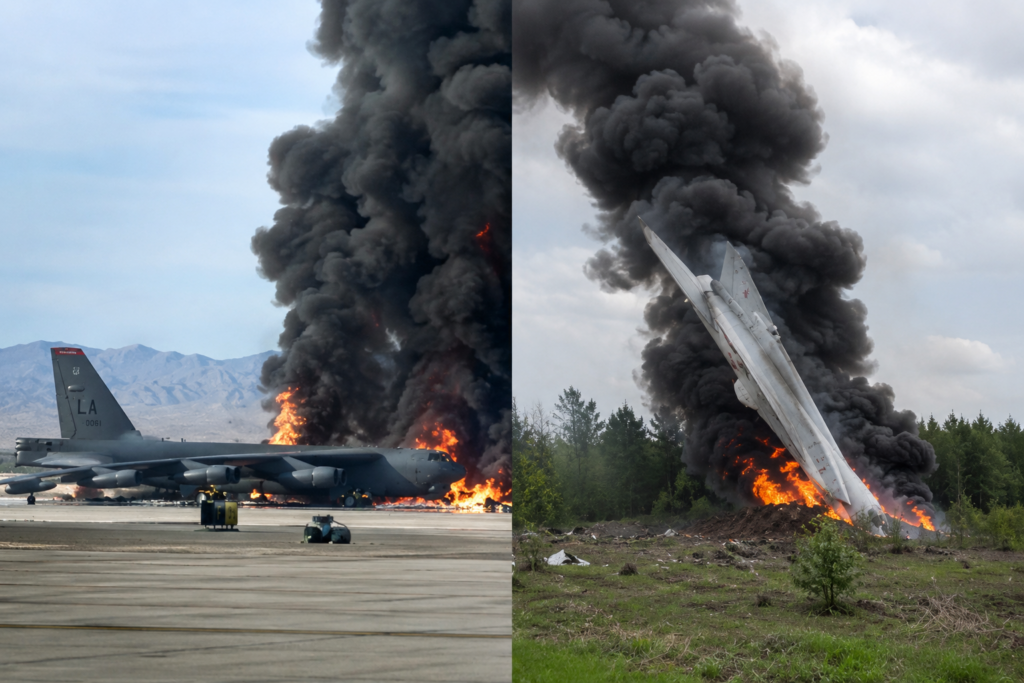 [VIDEO] US B-52H Stratofortress and Russian Tu-22M3 Bomber Crashes ...