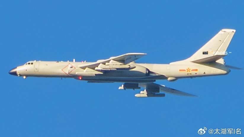 China H-6KG Bomber Spotted With Suspected Electronic Jamming Pods